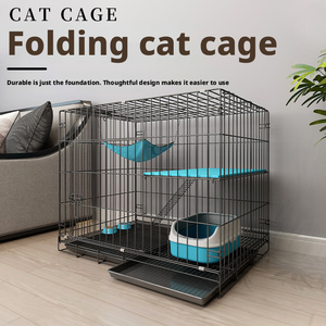 Hot Selling Heavy Duty Eco-Friendly Pet <strong>Cage</strong> <strong>Collapsible</strong> Dog Cat Rabbit Folding Crate with Plastic Tray Easy Install Indoor Use - Product Image 2