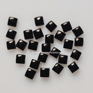 อัญมณีหลวมทรงสี่เหลี่ยมปรับเทียบสีดำของนิลระดับพรีเมี่ยมสำหรับทำเครื่องประดับต่างหูแบบสั่งทำจี้และไม่เหมือนใคร - Product Image 4