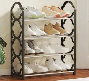 Armoire de rangement avec entrée de couloir moderne Utilisation Cabi Cabine en bois rotative à 360 degrés 36 paires au-dessus de la porte 2 Semi 5 Porte-chaussures