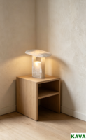 Lampe de table en albâtre espagnol avec base en métal, lumière douce et chaude pour chambre à coucher, salon, bureau, hôtel et restaurant