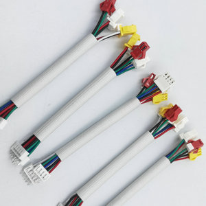Faisceau de câbles multi-branques personnalisé avec tube en fibre de verre blanc verni et connecteurs en plastique colorés multi-types pour la réfrigération - Product Image 2