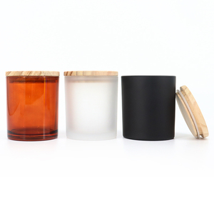 Bình đựng nến thủy tinh màu 300ml có nắp cho tinh dầu và nến thơm cho bao bì huyết thanh chăm sóc da - Product Image 2