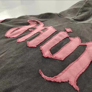 Nouvelle Arrivée 2025 – Sweat à Capuche Zippé pour Homme en Coton 100% avec Broderie Appliquée et Effet Délavé Acide, Collection Automne - Product Image 4