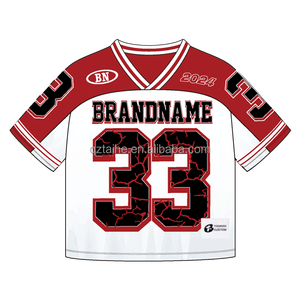 Camisetas de Fútbol Extra Grandes de Alta Calidad OEM, Diseño Hip Hop Transpirable, Impresión Digital Personalizada, Camisetas de Fútbol Orgánicas para Hombre - Product Image 6