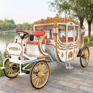 2026 Chariot de Princesse Royal de Haute Qualité, Meilleure Vente, Type Limousine Blanche Traînée par des Chevaux, avec Roues, à Vendre - Product Image 1