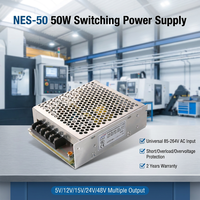 NES-50 Serisi Yedek 50W 5V Tekli %79 Verimlilikli Anahtarlı Güç Kaynağı Endüstriyel Ekipmanlar için Kompakt Kapalı SMPS