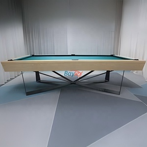 Table de billard de luxe <span class=keywords><strong>en</strong></span> <span class=keywords><strong>bois</strong></span> massif avec plateau <span class=keywords><strong>en</strong></span> ardoise, 7, 8 ou 9 pieds, style américain moderne, avec bancs - Product Image 1