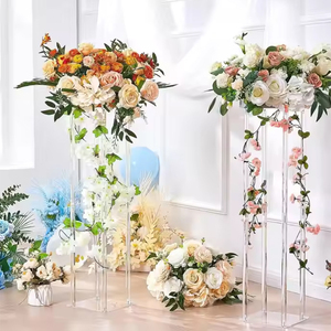 モダンな透明フラワースタンドエレガントな幾何学的なコラム花瓶誕生日パーティー結婚式ダイニングテーブル装飾卸売 - Product Image 4
