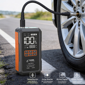 Démarreur <span class=keywords><strong>de</strong></span> <span class=keywords><strong>voiture</strong></span> avec compresseur d'air, 2000A <span class=keywords><strong>de</strong></span> pointe, batterie externe 8000mAh, gonfleur rapide <span class=keywords><strong>de</strong></span> pneus pour véhicules 12V - Product Image 3