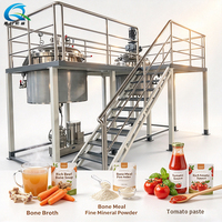 Équipement de concentration de pâte osseuse, équipement de traitement de la poudre de protéines de bœuf, équipement d'extraction de bouillon d'os, de purée de tomate, de fruits et légumes