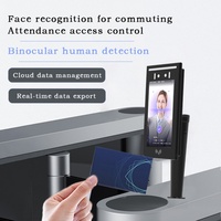 Terminal de Reconocimiento Facial con IA para Android, Control de Acceso por Tarjeta/Huella Dactilar, Reinicio, Medición de Temperatura, Audio Unidireccional