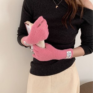 Automne hiver gants mitaines couleur unie doigt laine écran tactile corée du sud noël tricoté gants extérieur chaud gants - Product Image 3