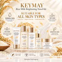 Kit de Voyage Soin Visage au Lait de Riz OEM ODM – Éclaircissant, Hydratant, Nourrissant – Marque Privée, Vente en Gros, Personnalisé
