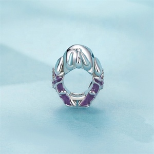 Youchuang Bán Buôn Đồ Trang Sức Làm Phụ Kiện 3D Quyến Rũ Hạt Bạc 925 Khắc Tùy Chỉnh Vòng Đeo Tay Dễ Thương Voi Men Quyến Rũ - Product Image 4