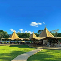 Tente tipi indienne de luxe à double couche imperméable pour les mariages en plein air, les fêtes, le glamping, les événements de restauration
