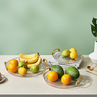 Plateau de rangement rond Ménage Cuisine Snack Fruits Alimentaire Porte-épices Service à thé Organisateur Multifonctionnel Récipient Alimentaire En Plastique