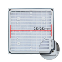 Filtre de ventilateur de refroidissement d'armoire FB9804 Ouverture 175*175mm Cache-poussière en plastique Obturateur de ventilateur