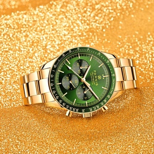 Nuevo Reloj <span class=keywords><strong>Parnis</strong></span> de 40 mm con Cronógrafo de Cuarzo Verde para Hombre, Resistente al Agua, Deportivo, de Lujo, para Regalo - Product Image 3