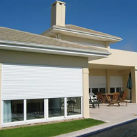 Porte de garage automatique à enroulement en alliage d'aluminium fini, moderne et personnalisée, pour villa
