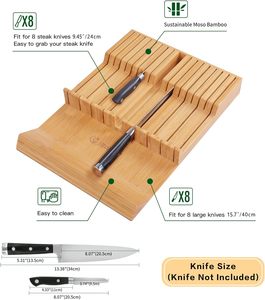 Bán Buôn Kích Thước Khác Nhau <span class=keywords><strong>Knife</strong></span> Khối Tre Dao Nhà Bếp Ngăn Kéo Tổ Chức Tre Dao Nhà Bếp Khối - Product Image 4