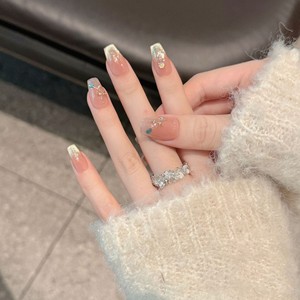 Uñas Postizas <span class=keywords><strong>de</strong></span> Gel Suave XL, Uñas Artificiales <span class=keywords><strong>de</strong></span> Bailarina, Reutilizables, Ojos <span class=keywords><strong>de</strong></span> Gato, Uñas Postizas Francesas Ligeras, Uñas Acrílicas - Product Image 2