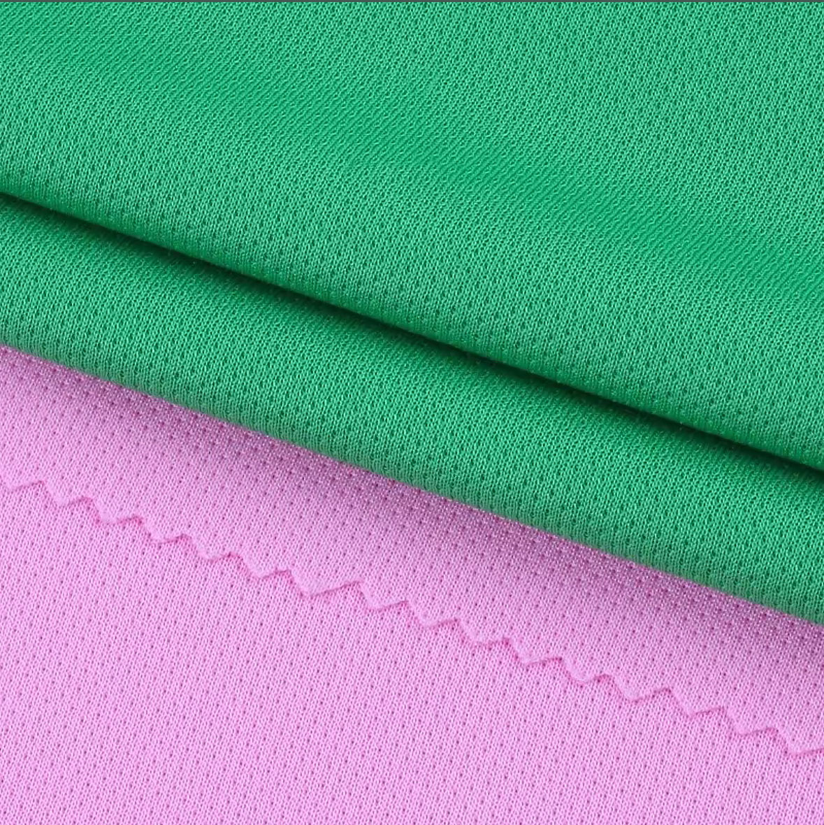 Breathable Stretch Knitted Bird Eye Jersey 150GSM Polyester Mesh Mini Eyelet Sportswear Dryfit Fabric for Girls Garment