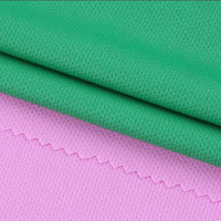 Tissu Dryfit en maille polyester respirant et extensible, maille nid d'abeille 150 GSM, pour vêtements de sport pour filles