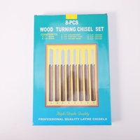 Ensemble de ciseaux à outils de tournage de tour à bas prix en HSS et manche en bois pour le bricolage des boiseries