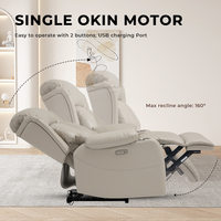 2024 Chaise inclinable extensible à une place avec fonction de massage