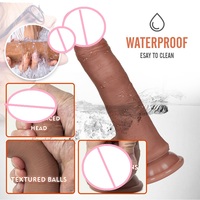 Ventouse forte en silicone liquide énorme gode réaliste vibrateur de point G pénis réaliste jouet sexuel artificiel de grosse bite pour les femmes