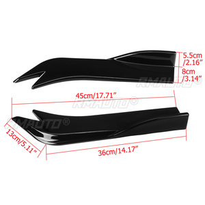 2 pièces Lames de pare-chocs arrière de voiture, extensions de bas de caisse, ailerons de spoiler, garnitures de pare-chocs, protections d'angle de pare-chocs auto - Product Image 6