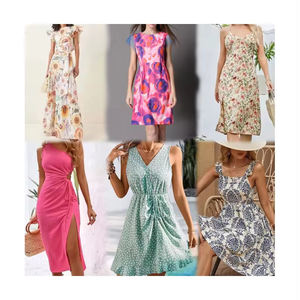 Compra al por Mayor de Vestidos Casuales Estampados de Algodón/Poliéster para Mujer Adulta - Envío Rápido, Estilos Variados, Proveedor Mayorista Sin Marca, Guangdong - Product Image 2