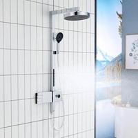 Nouvelle colonne de douche moderne de luxe avec jets de massage, design piano, ensembles de douche de salle de bain à effet pluie