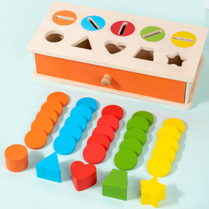 Educational Montessori Wood Sorting Matching Box Color Shape Sorting Learning Baby Toddlers Toys for Kids Boys Girls Wholesale - Product Image 4