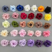 Bunga Mawar Buatan Grosir Ukuran Besar 10cm, Bunga Mawar Sutra Buatan, Dekorasi Pernikahan, Bahan DIY