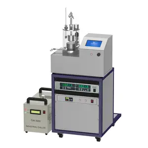 Compact powder PVD coating system with magnetron sputtering head and vibration stage