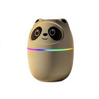 Humidificateur ultrasonique USB YINHI en plastique durable et mignon en forme d'ours, 220 ml, aromathérapie, éclairage LED 7 couleurs, faible bruit 36 dB, pour bureau et voiture