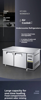 NE-1014 Cuisine commerciale refroidie par air 290L Inox Une porte Deux portes en verre Réfrigérateur d'atelier commercial
