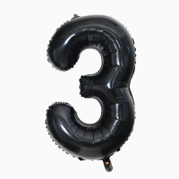 Vente en gros de 1 ballon en aluminium numérique rayé blanc et noir de 40 pouces pour anniversaire, Saint-Valentin, Nouvel An