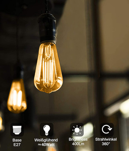 <span class=keywords><strong>New</strong></span> bóng đèn carbon <span class=keywords><strong>Filament</strong></span> trang trí đèn ST64 60 mét E26 E27 <span class=keywords><strong>Filament</strong></span> đèn sợi đốt - Product Image 4