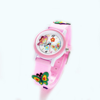 Montre à quartz pour enfants avec bracelet en silicone à motif de dessin animé, montre-bracelet mignonne pour enfants avec affichage analogique
