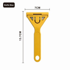 Outil de décapage de peinture et grattoir à vitres personnalisable, avec lame de type faucille pour carrelage, nettoyage des résidus et décollage d'autocollants, OEM - Product Image 3