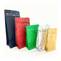 Sac d'emballage personnalisé imprimé de café et de thé, pochette en plastique à fermeture éclair, sacs en papier d'aluminium