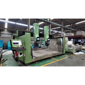 Machine de gravure sur pierre CNC automatique à double tête 5 axes XJ3015-2D pour sculptures 3D en granit - Product Image 5