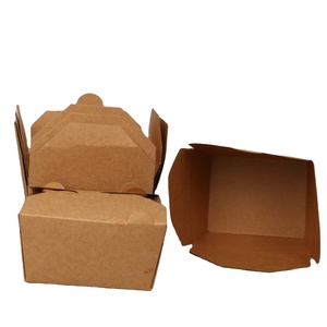 Umweltfreundliche Kraftpapier-Lebensmittelbox Einweg-Lunch-Verpackungsbehälter für Brathähnchen, <span class=keywords><strong>Burger</strong></span> und Street Food - Product Image 6