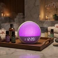 Réveil Lumineux Professionnel Robuste avec Fonction Son de Mer et Machine à Bruit Blanc pour Bébé, Vente en Gros OEM ODM