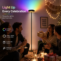 Lámpara de Pie Inteligente RGBWW con Control Inteligente, 1500LM, Regulable en Tres Zonas, con App WiFi Matter para Juegos y Sala de Estar