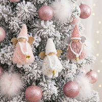 LANTINGXU Décorations de Noël : Poupée ange rose et blanche à suspendre pour sapin et cheminée – Fournisseur d'usine
