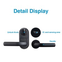 Cerradura Electrónica para Hotel de Acero Inoxidable 304 Confiable con RFID de 13.56MHz |   Resistente al Agua IP54 para Puertas de Vidrio, SDK y Software Gratuitos