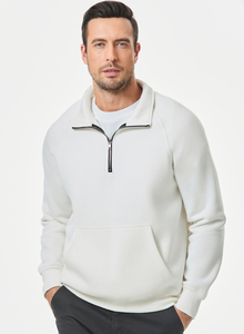 <span class=keywords><strong>Felpa</strong></span> da Uomo di Alta Qualità <span class=keywords><strong>con</strong></span> Zip a un Quarto, in Pile, Tinta Unita, <span class=keywords><strong>con</strong></span> Tasche, Ideale per l'Inverno - Product Image 2